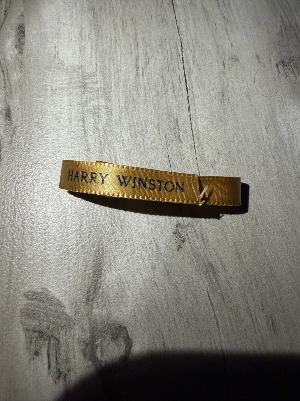 Harry Winston Authentic Metallic Gold Branded Ribbon 15 inch
